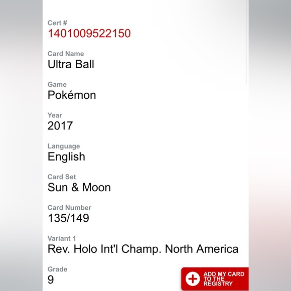 Ultra Ball 2017 Sun & Moon - Int’l Championships North America Mint 9 - Picture 4 of 4